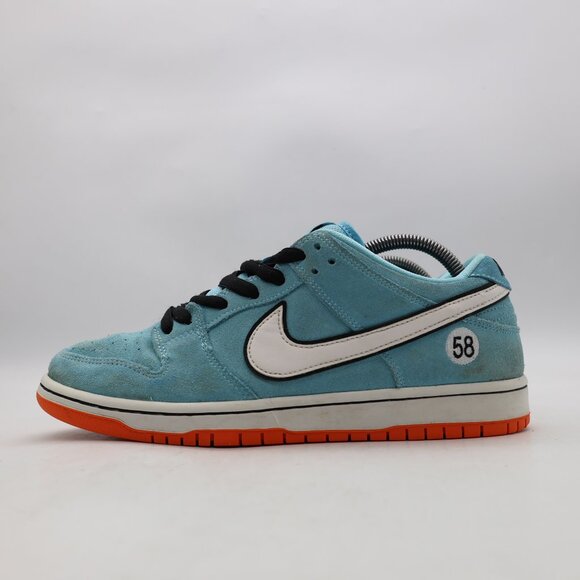 Nike SB Dunk Low Club 58 Gulf Men's 8.5 Blue Orange Suede Sneakers BQ6817-401 - Picture 4 of 9